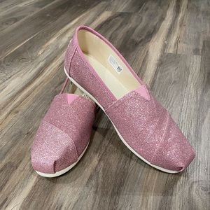 Pink Glitter Toms